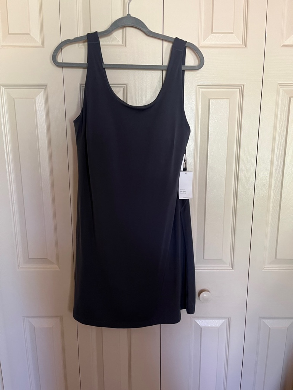 Sleek Black Mini Tank Dress